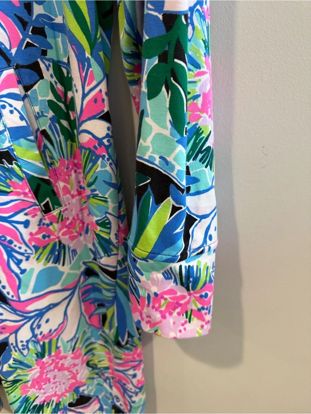 Lilly Pulitzer Tropical skipper Popover Dress Soft Beautiful XL like New - Picture 3 of 13